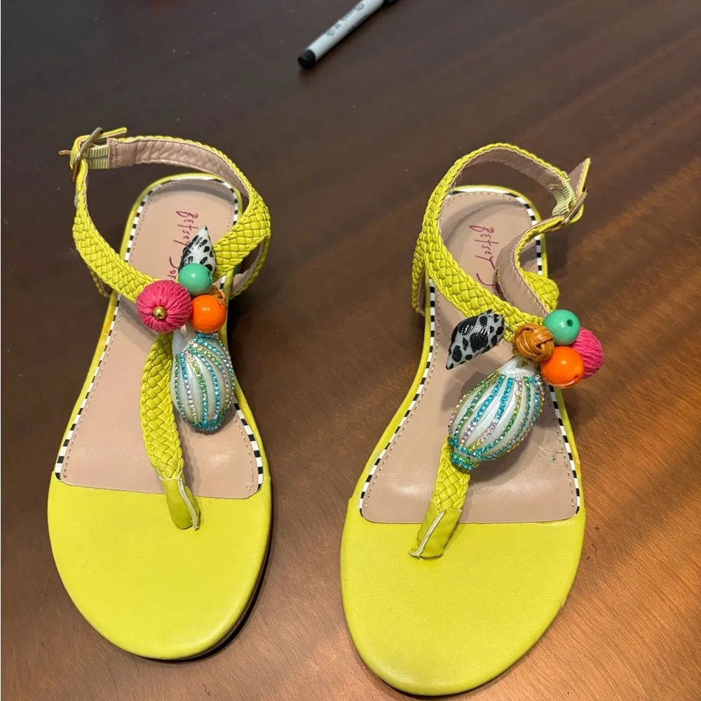 Super Fun Betsy Johnson Beaded Sandals - Picture 3 of 5